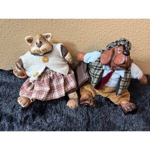 Vintage Russ The Country Folks Mrs. Crabtree & Top Dawg Dog